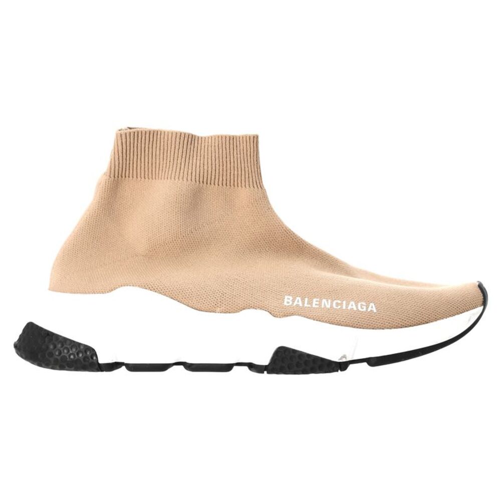 Balenciaga Speed Sneakers in Beige Polyester